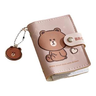 布朗熊卡包证件收纳包大容量证件套可爱多卡位零钱包女身份证卡套