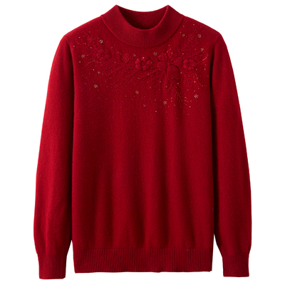 2024新款高档婚宴喜庆羊绒毛衣