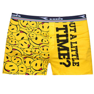 200斤全棉阿罗裤胖男士内裤卡通平角宽松孖烟通特大码家居肥佬裤