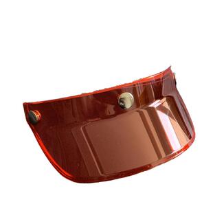 AMZ复古摩托车头盔帽檐三扣式机车盔遮阳防晒小盔体半盔帽沿