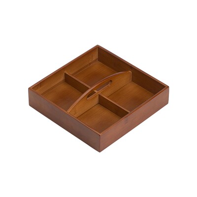 中式茶点盒四宫格瓜子干果收纳盒