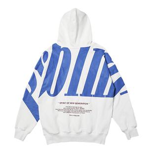 PRBLMS潮牌大LOGO印花卫衣男春秋国潮宽松复古嘻哈连帽情侣衫外套