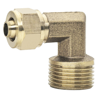 气管快拧弯头接头全铜锁母外丝PL8-02直角弯通6-01/10-03/12-04分