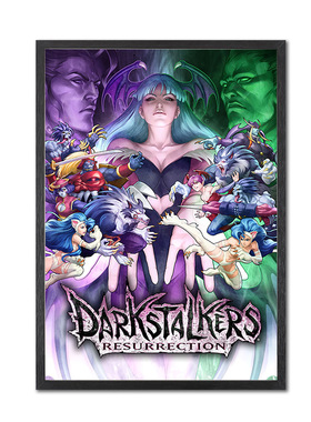 恶魔战士动漫周边装饰画Darkstalkers游戏海报莫莉卡卧室卡通墙贴
