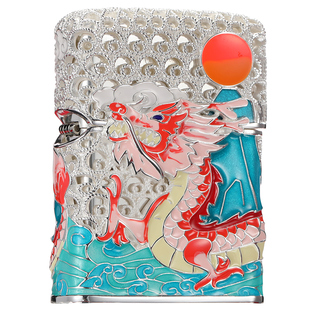 ZIPPO打火机正品煤油防风芝宝珐琅纯银十二生肖男士生日礼物高端
