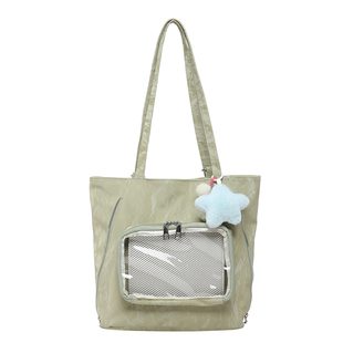 日系芭蕾风丝带痛大食量吧唧痛包二次元软妹百搭托特包手提单肩包