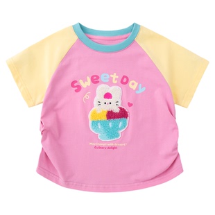 嘟嘟家女童短袖多巴胺夏季儿童T恤漂亮衣服宝宝上衣女宝童装t新款
