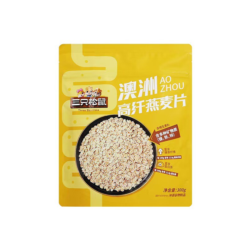 官方正品三只松鼠益生菌燕麦片