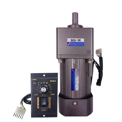 台力300W调速电机马达交流220V配齿轮减速箱6GU3K-300K可正反转