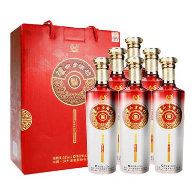 泸州老窖浓香型泸州老酒坊福庆双辉52度625ml*2瓶*3盒白酒礼盒