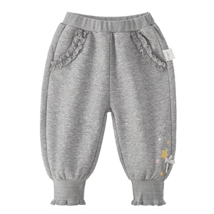 [7A抗菌]女童春装裤子宝宝2020新款休闲裤女小童甜美儿童休闲长裤