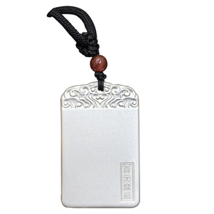 纯银无事牌吊坠男足银999实心大号刻字百无禁忌银牌车挂生日礼物