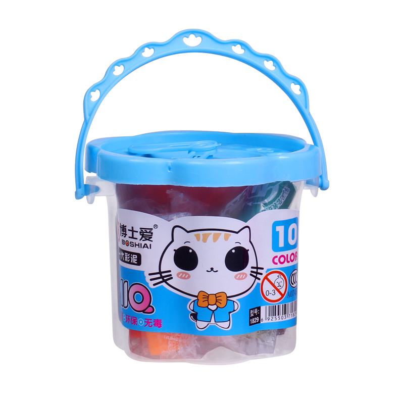 博士爱24色抗菌小麦面粉彩泥儿童安全橡皮泥玩具模具黏土材料
