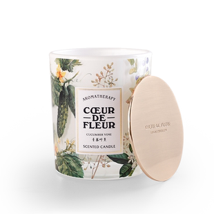 芳心悦花绘系列香薰蜡烛200g无烟黄瓜香氛卧室日用扩香高级伴手礼