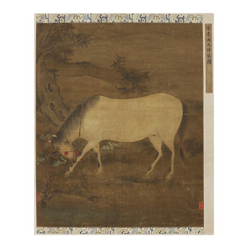 宋画动物竖幅仿古国画真迹装裱