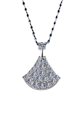 女网红小裙子扇形锁骨链