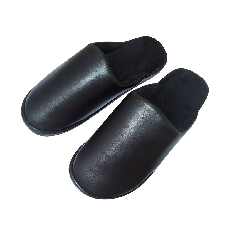 啄木鸟全羊皮高端居家室内秋冬季防滑男女包头真皮棉拖鞋软底防水