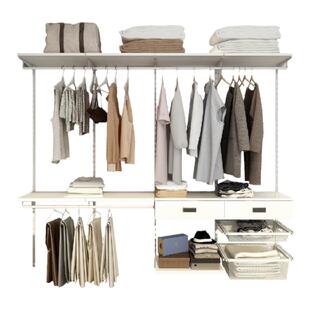 美达斯范洛/Fano2.4米宽衣帽间定制整体衣柜北欧开放式衣橱抽屉柜