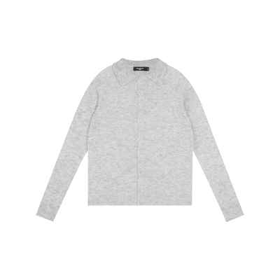 慵懒风羊驼毛针织开衫外套