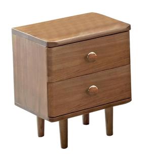 一林半舍白蜡木全实木床头柜简约床边小柜子北欧卧室原木储物柜