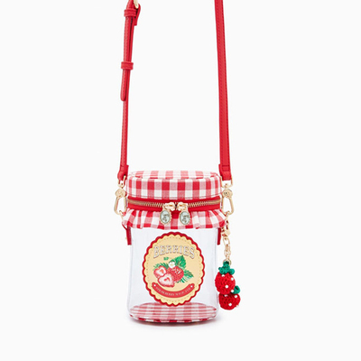 lolita果冻透明小斜挎包可爱