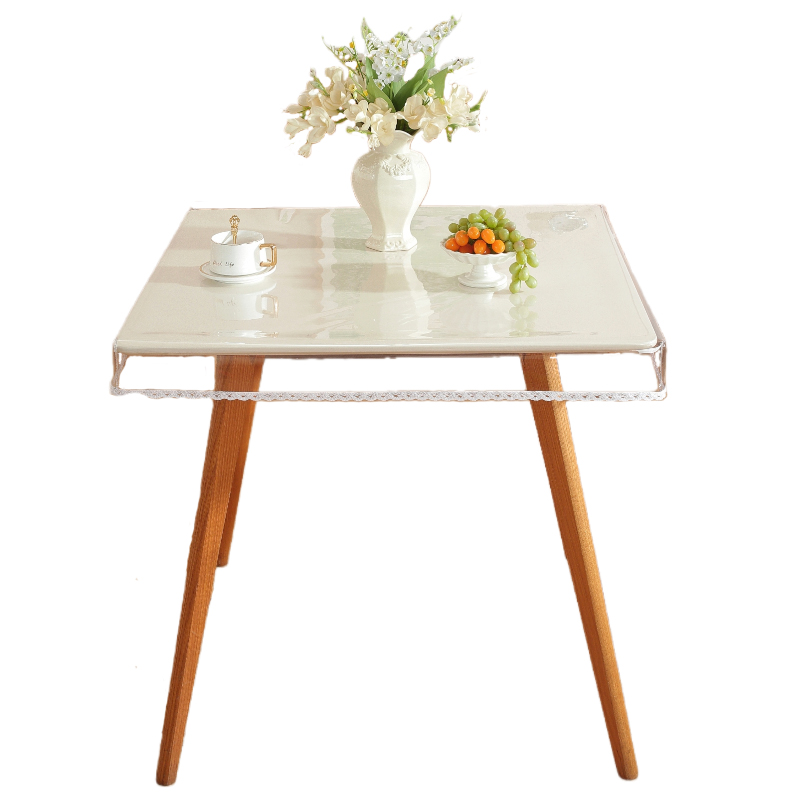 PVC透明软玻璃正方形烤火桌罩套防水防油防烫皮罩长方形桌垫桌布