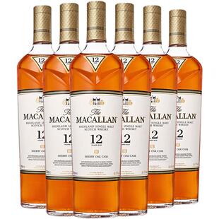 The Macallan 麦卡伦12年经典雪莉桶单一麦芽苏格兰威士忌 6支装