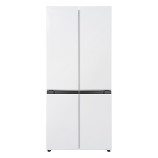 美的503十字双开四门超薄零嵌入式白色冰箱家用风冷无霜一级能效