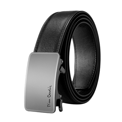 【鹿皮】皮尔卡丹内扣式皮带男真皮高档商务腰带男士奢侈正品裤带