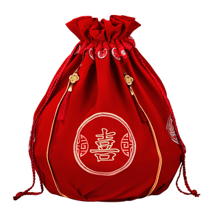 结婚包袱皮刺绣大号嫁妆女方出嫁新娘陪嫁喜盆包裹布婚庆用品大全