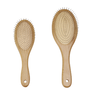 Brainbow钢针气囊按摩梳气垫梳顺发造型家用竹柄梳子钢齿女士专用