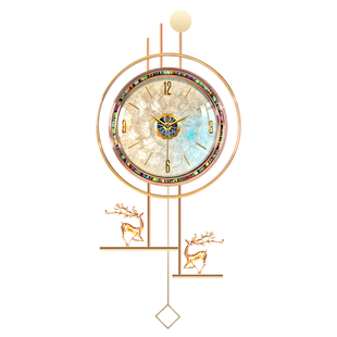 2025新款高级感客厅大气轻奢挂钟创意挂墙壁时钟表高端家用上档次