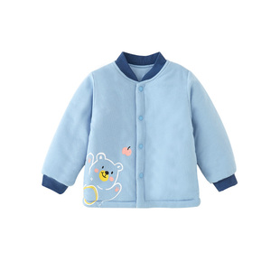 宝宝棉服外套秋冬季儿童内胆棉衣三层夹棉加厚保暖男童小棉袄冬装