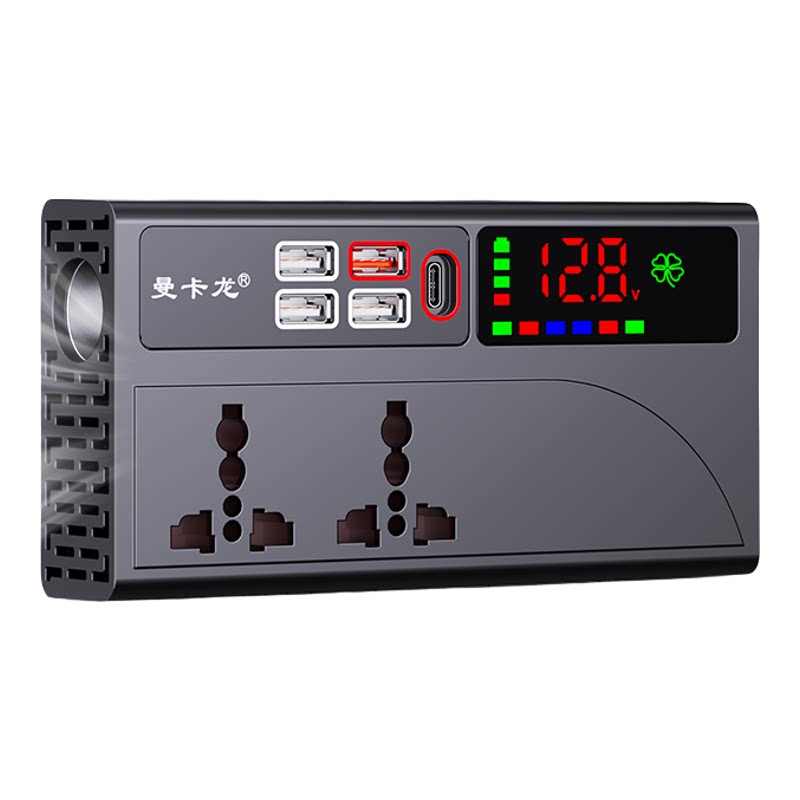 车载充电器逆变转换器12v24v转220v插座大功率点烟器超级快充插头