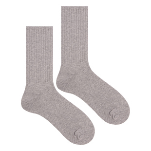 四季款纯色粗线条cityboy风袜子男街头简约日系复古工装堆堆长袜