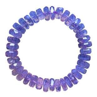 天然冰透紫玉晶刻面盘珠手链果冻感梦幻紫水晶手串清新饰品情侣款