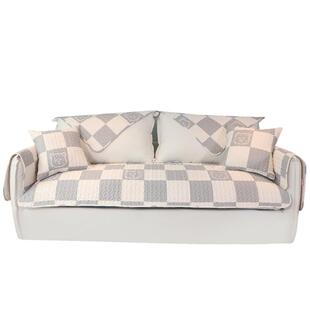 沙发垫四季通用布艺防滑全棉坐垫子简约现代沙发套罩巾盖靠背定做