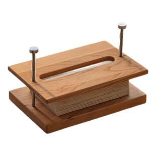 掬涵实木纸巾盒客厅高级感轻奢原木抽纸盒家用桌面创意收纳盒摆件