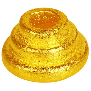 黄金万向轴配件足金999古法工艺圆形飞碟算盘手串编绳小隔珠隔片