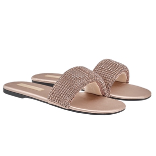 【毕业礼物】CHARLES&KEITH女CK1-70381127-1钻饰平底一字拖凉鞋