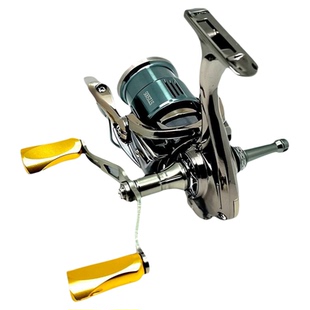 正品万奎士纺车轮全金属大物远投路亚轮打黑海钓矶钓鱼线轮双摇臂