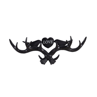 鹿角玄关挂衣钩装饰壁挂粘钩创意挂衣架墙上试衣间钥匙挂钩免打孔