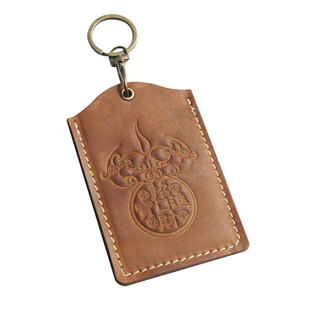 真皮学生饭卡包小区门禁卡套创意方形公交卡卡套银行卡上班卡套男