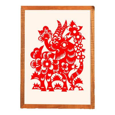 剪纸福字实木相框挂墙画框空框架