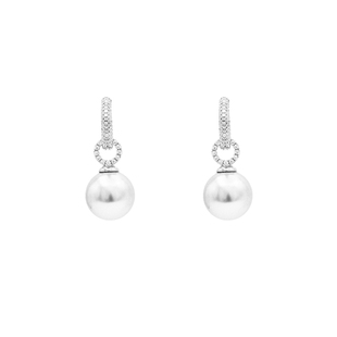 「超亮珠光」真多麻灰色施家珍珠耳钉吊坠耳环蚊香盘耳夹精致耳饰