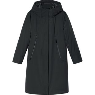 诗篇专选鹅绒服石墨烯户外通勤休闲连帽风衣式羽绒服冬款