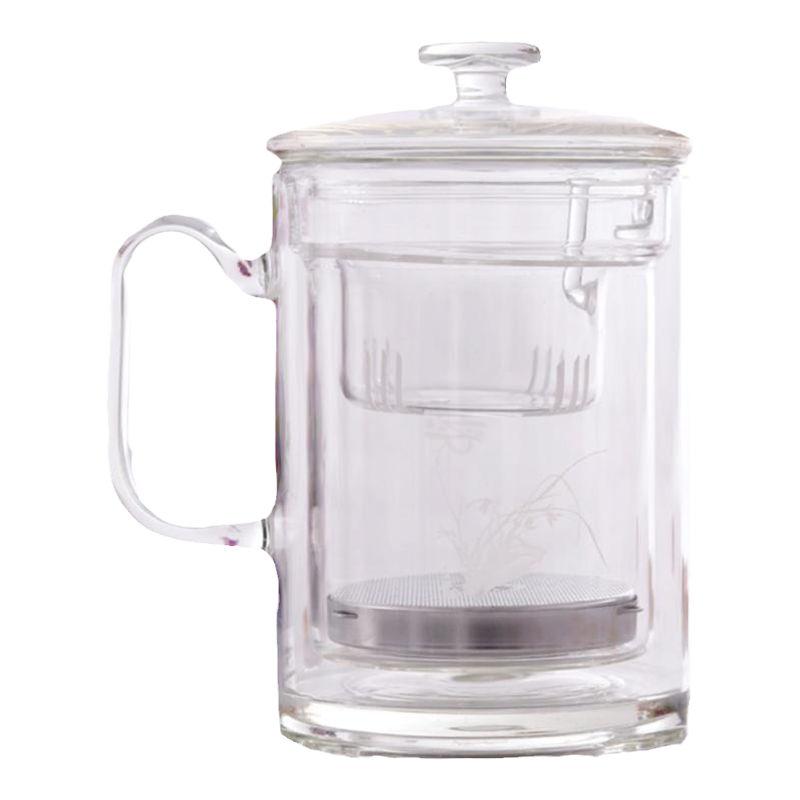 诺亚真空办公水晶玻璃磨砂口杯