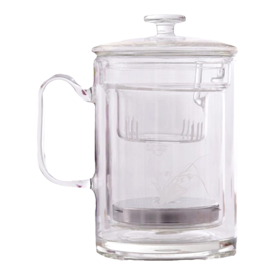 诺亚真空办公水晶玻璃磨砂口杯