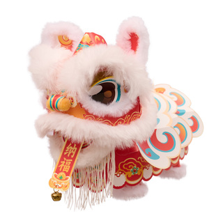 马年新年春节国潮醒狮灯笼手工diy儿童制作材料包古风小狮子花灯