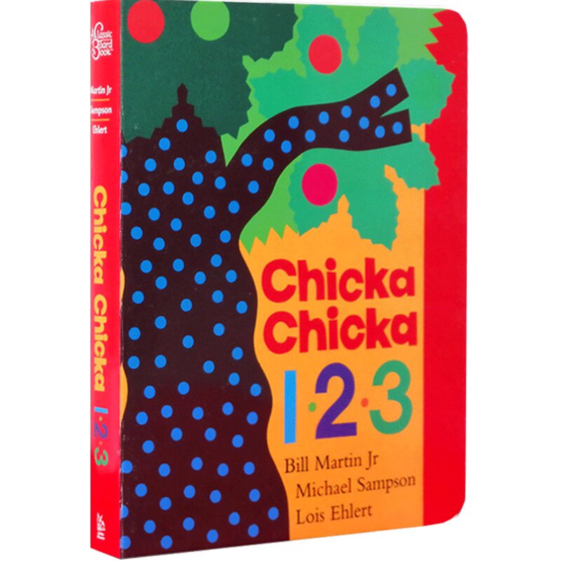 英文原版进口低幼童书 不怕咬 Chicka Chicka 1,2,3 叽喀叽喀 数字启蒙 廖彩杏韵文推荐书单卡板书 绘本 儿童英语启蒙 送音频